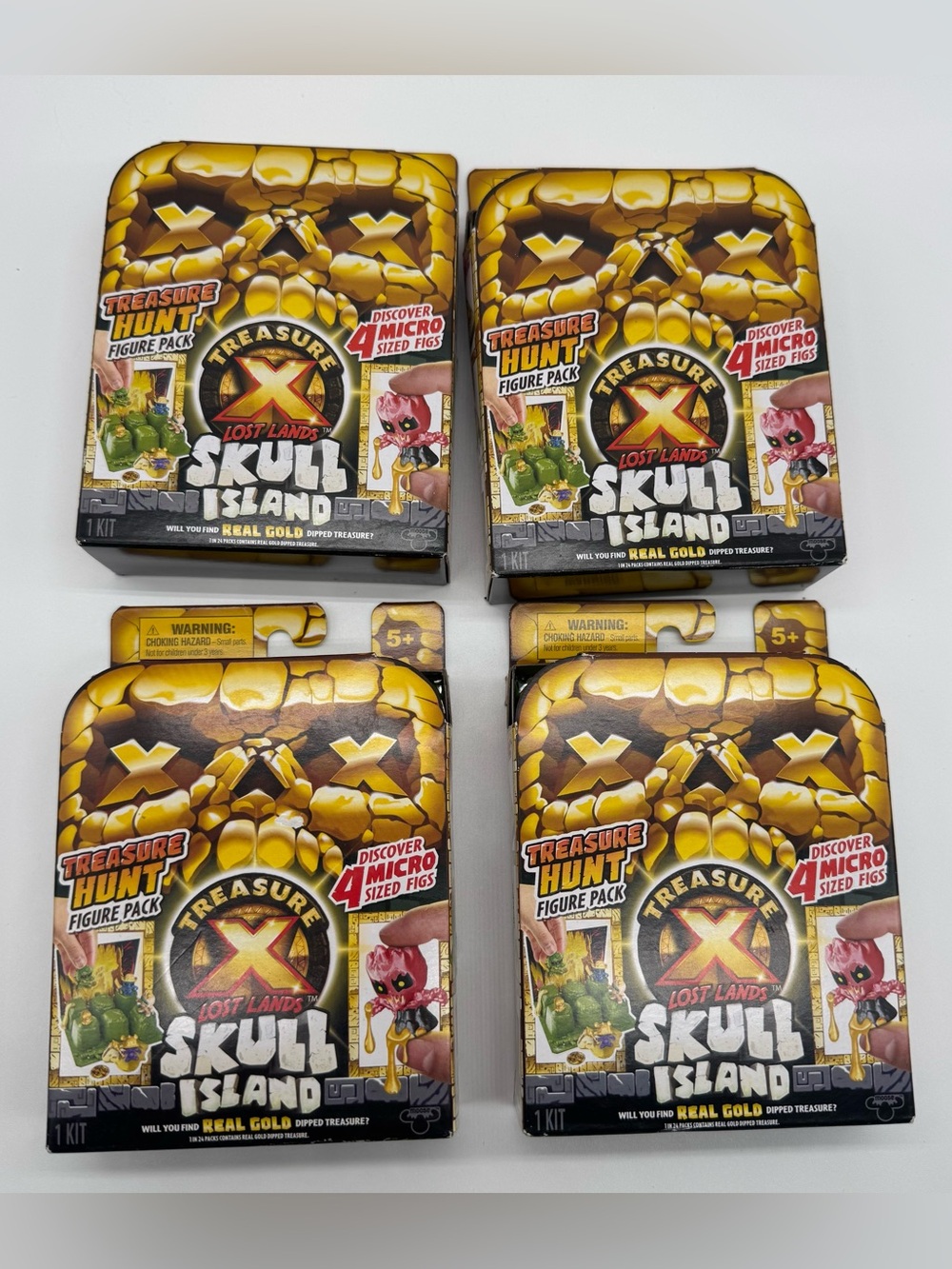 Lot of 4 New Treasure X Lost Lands Skull Island Treasure Hunt Figure PacksSealed